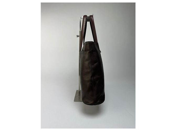 Vintage Givenchy Leder Tote Ende 1990er Dunkelbraun - Ansicht 4