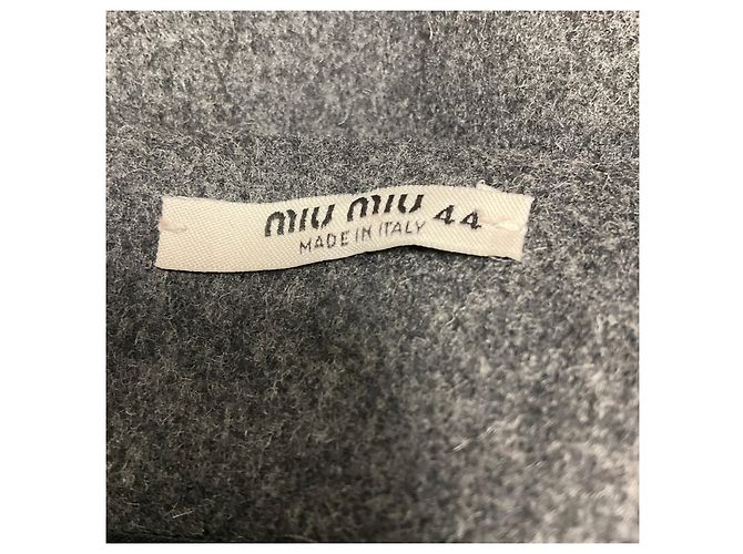 Miu Miu Rock aus Wolle in Anthrazitgrau - Ansicht 4