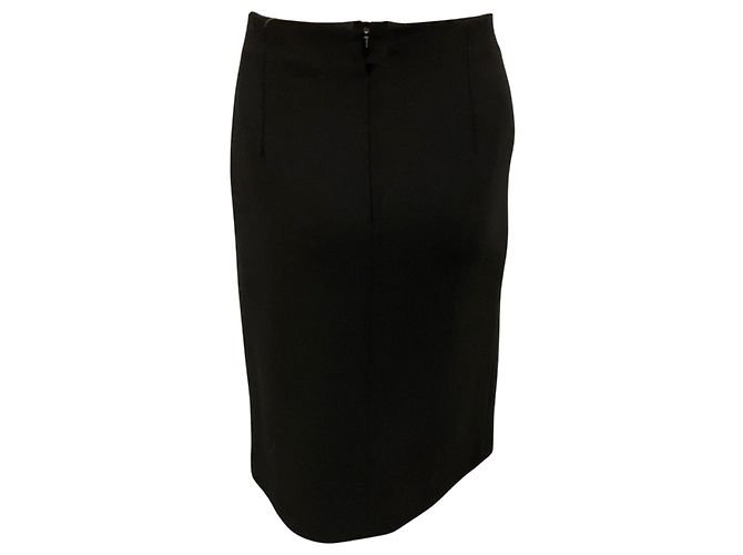Saia lápis de lã com riscas Black / Ivory Fendi - vista 3