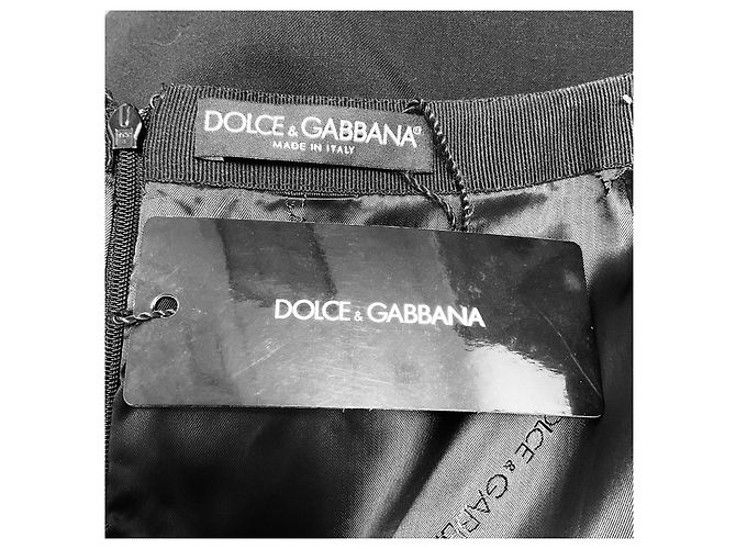 Falda lápiz clásica de lana elástica negra Dolce & Gabbana - vista 4