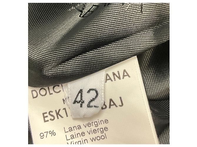 Falda lápiz clásica de lana elástica negra Dolce & Gabbana - vista 5