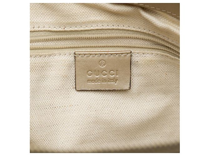 Borsa Satchel Gucci Guccissima Sukey Oro - vista 5
