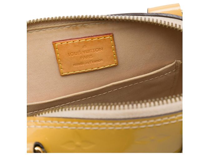 Borsa Louis Vuitton Monogram Vernis Alma BB Gialla - vista 5