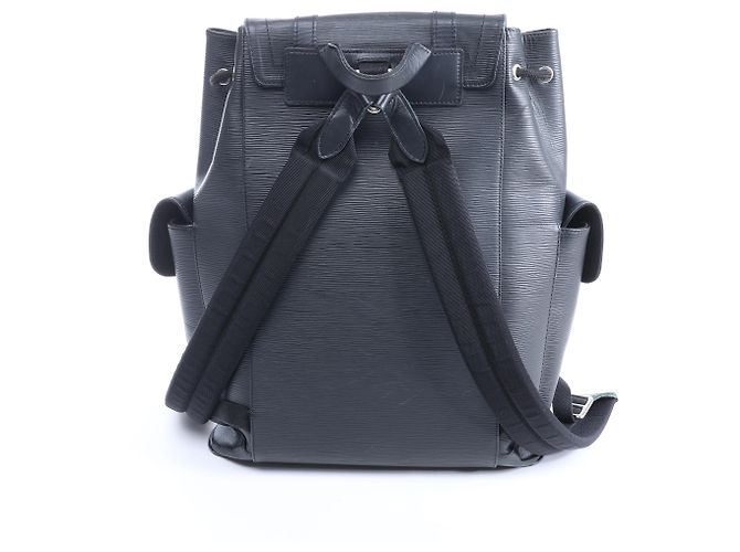 Zaino Louis Vuitton Christopher PM in pelle Epi Nero M50159 - vista 3
