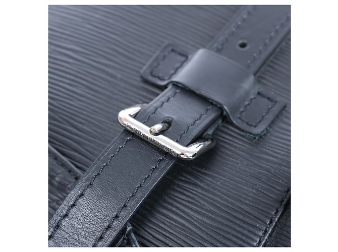 Zaino Louis Vuitton Christopher PM in pelle Epi Nero M50159 - vista 8