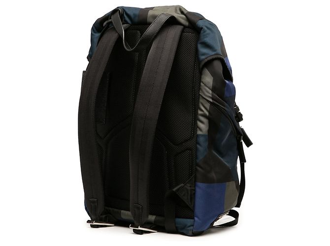 Prada Tessuto geometrischer Rucksack schwarz - Ansicht 2