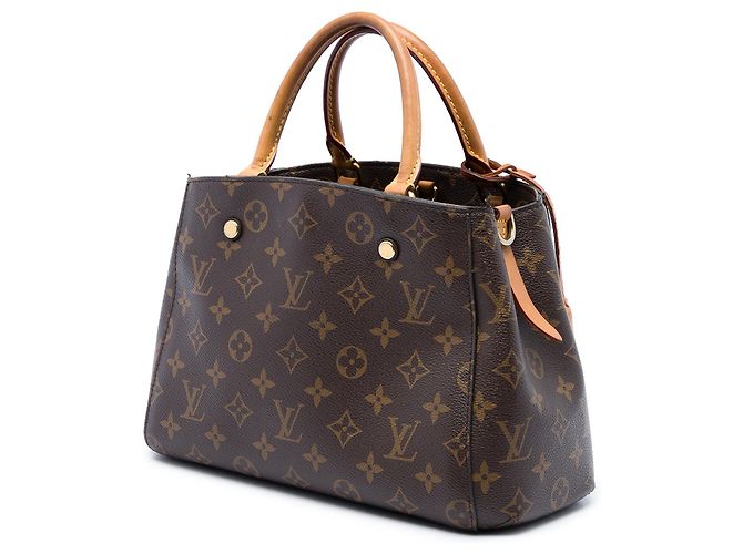 Borsa Satchel Louis Vuitton Monogram Montaigne BB Marrone - vista 2