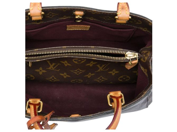 Borsa Satchel Louis Vuitton Monogram Montaigne BB Marrone - vista 4