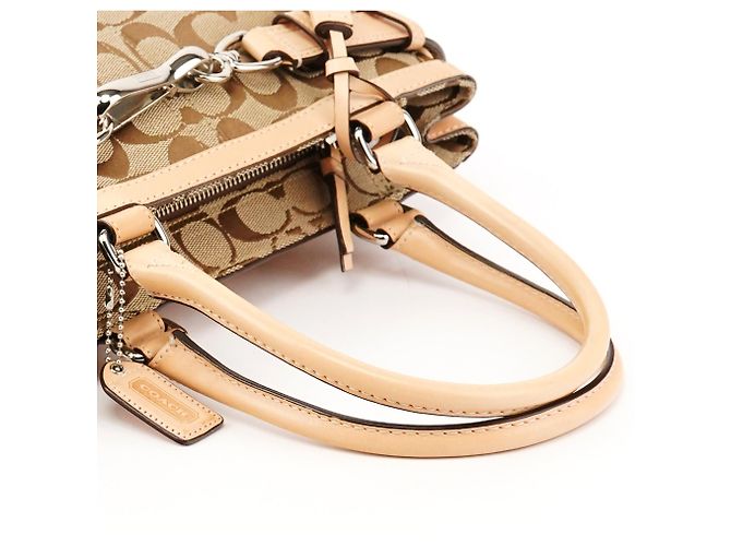 Coach Borsa Tote Hamptons Signature 8K06 Beige Tan - vista 10