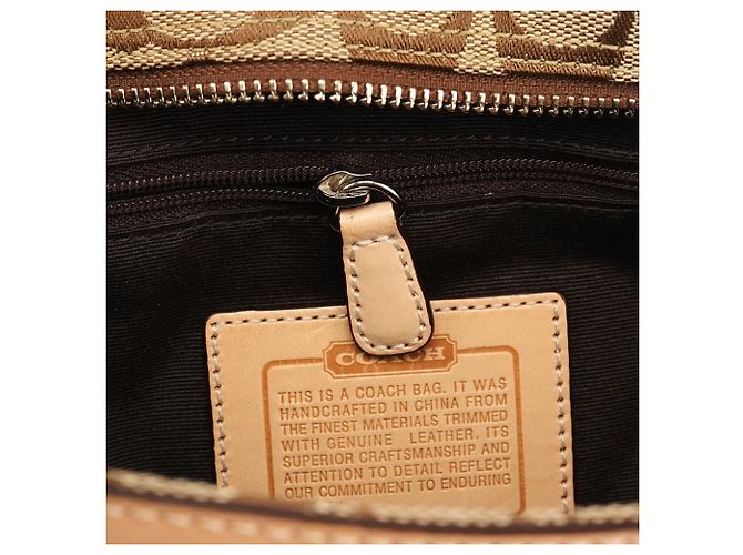 Coach Borsa Tote Hamptons Signature 8K06 Beige Tan - vista 13