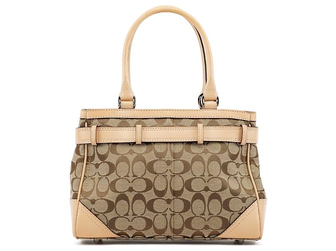 Coach Borsa Tote Hamptons Signature 8K06 Beige Tan - vista 3