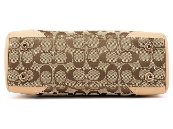 Coach Borsa Tote Hamptons Signature 8K06 Beige Tan - vista 4