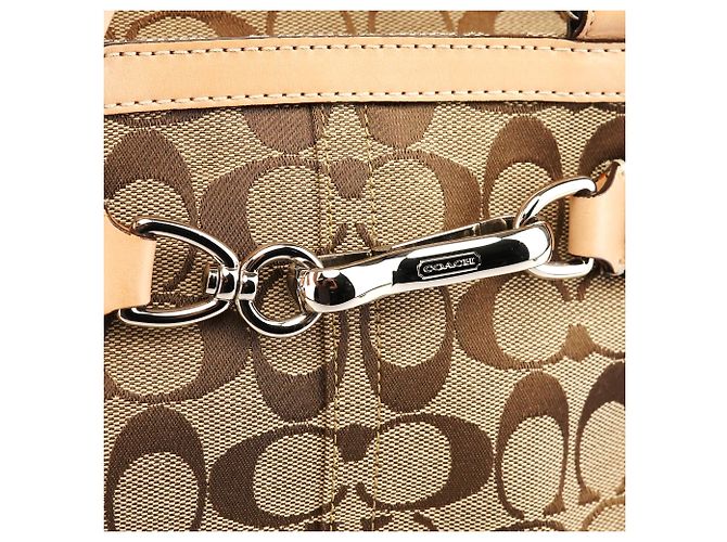 Coach Borsa Tote Hamptons Signature 8K06 Beige Tan - vista 5