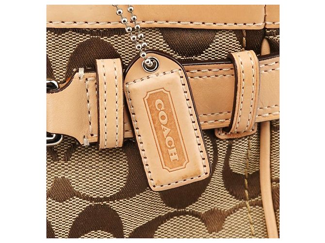 Coach Borsa Tote Hamptons Signature 8K06 Beige Tan - vista 6