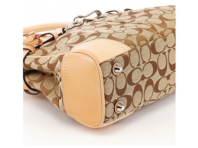 Coach Borsa Tote Hamptons Signature 8K06 Beige Tan - vista 8