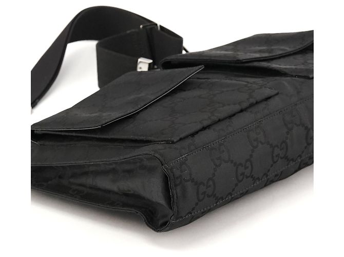 Gucci 001 3283 Borsa a tracolla multi-tasche in nylon GG nero - vista 8
