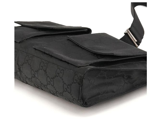 Gucci 001 3283 Borsa a tracolla multi-tasche in nylon GG nero - vista 9