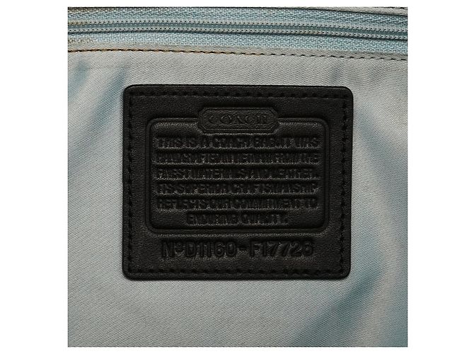 Coach Borsa Tote F17726 Grey Black Signature Canvas - vista 10