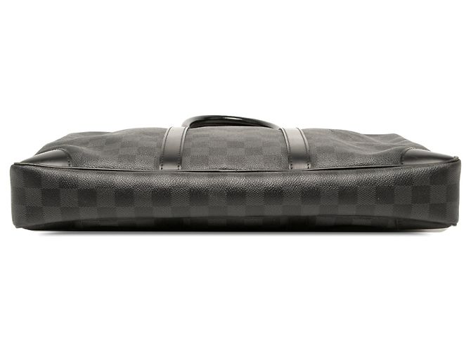Borsa da Lavoro Louis Vuitton Damier Graphite Porte Documents Voyage PM Nera - vista 3