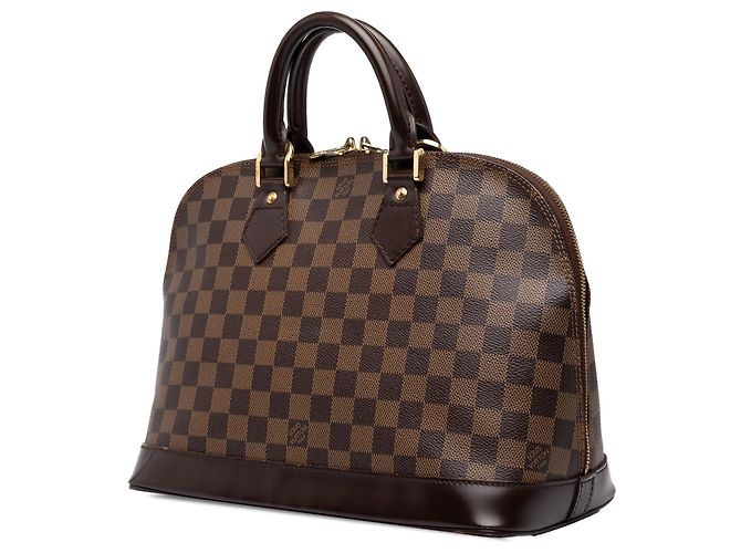 Borsa a mano Louis Vuitton Damier Ebene Alma PM Marrone - vista 2
