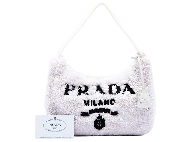 Re-Edition Bolso de hombro Prada Mini Terry Re Edition 2000 Blanco - vista 7