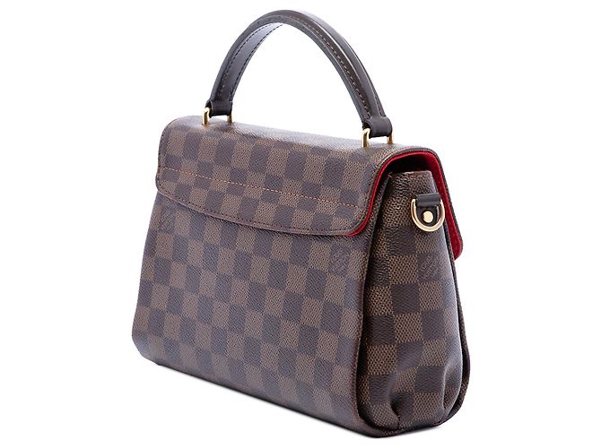 Borsa Louis Vuitton Damier Ebene Croisette Marrone - vista 2