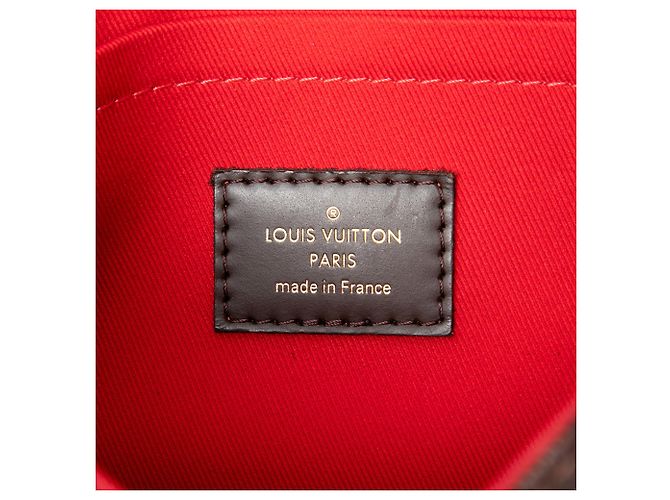 Borsa Louis Vuitton Damier Ebene Croisette Marrone - vista 5