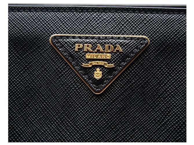 Tote Prada Medium Saffiano Lux Gardeners Nero - vista 5