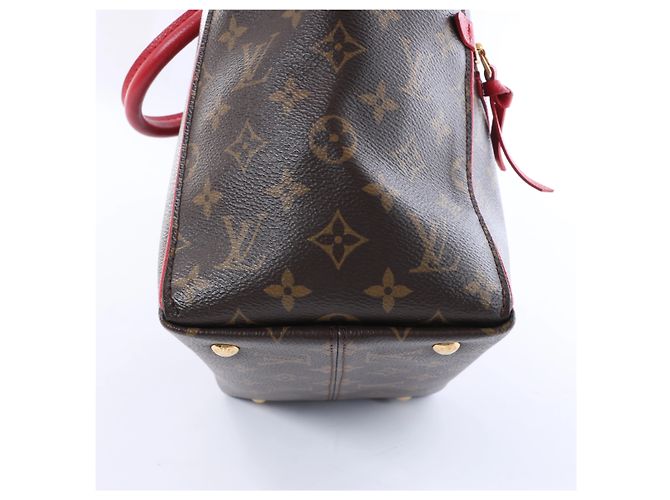 Borsa Louis Vuitton Tournelle PM Monogram Canvas in Brown x Red M44027 - vista 10
