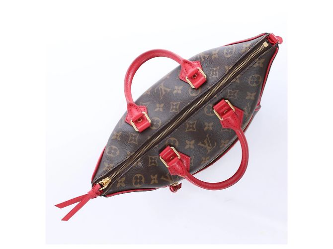 Borsa Louis Vuitton Tournelle PM Monogram Canvas in Brown x Red M44027 - vista 6