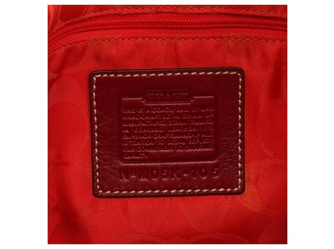 Coach Borsa a tracolla in paglia Legacy 105 Beige Burgundy - vista 10