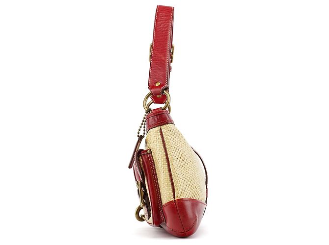 Coach Borsa a tracolla in paglia Legacy 105 Beige Burgundy - vista 2