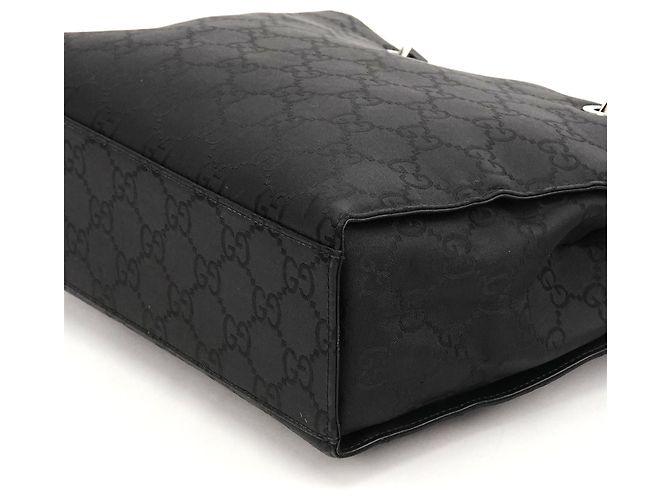 Gucci Borsa Tote Diana Bamboo 001 1016 in nylon GG nero - vista 7