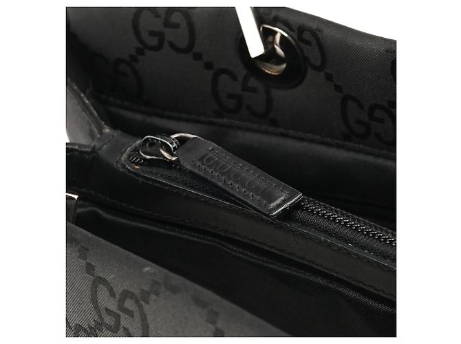 Gucci Borsa Tote Diana Bamboo 001 1016 in nylon GG nero - vista 9