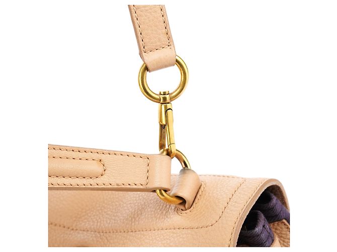 Yves Saint Laurent Borsa Muse Two in pelle beige - vista 13