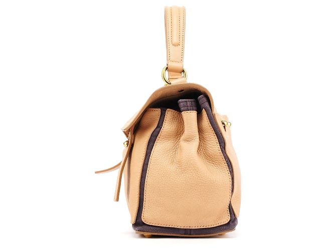 Yves Saint Laurent Borsa Muse Two in pelle beige - vista 2