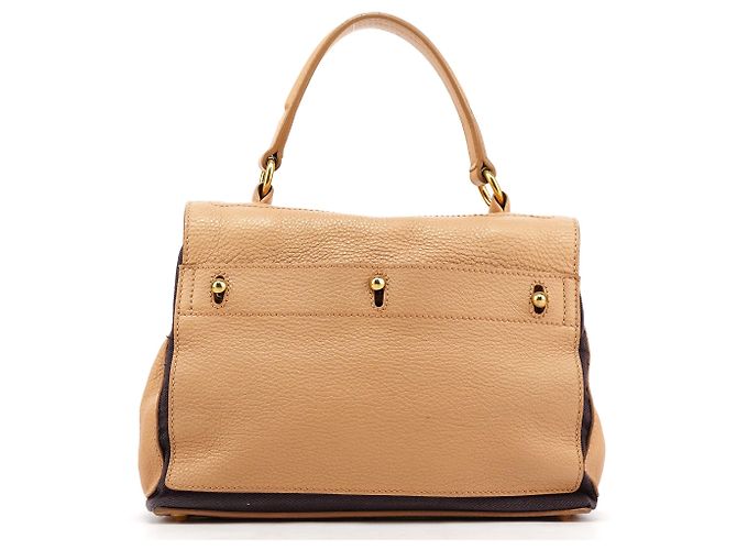 Yves Saint Laurent Borsa Muse Two in pelle beige - vista 3