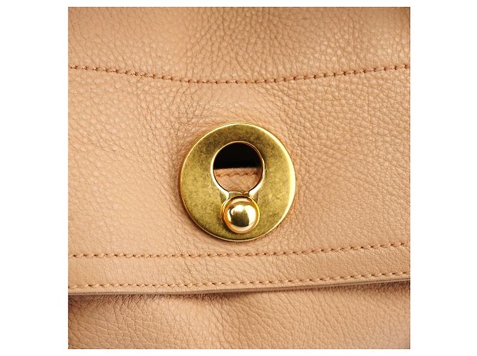 Yves Saint Laurent Borsa Muse Two in pelle beige - vista 6