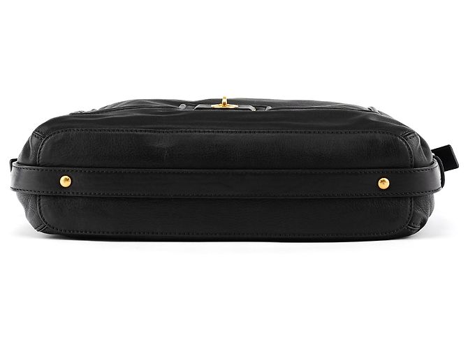 Marc by Marc Jacobs Borsa a tracolla hobo in pelle nera con chiusura a rotazione - vista 4