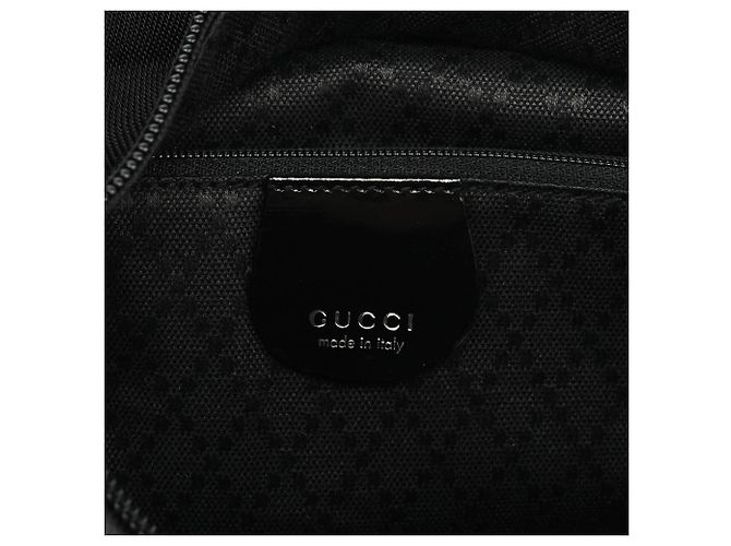 Bamboo Gucci 000 0166 Borsa in nylon nero con manico in bambù - vista 11