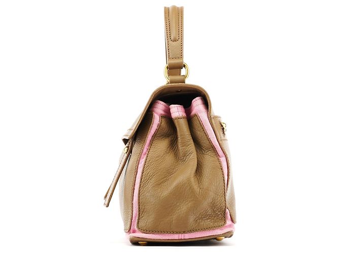 Yves Saint Laurent 289278 Olive Green Pink Muse Two 2-Way Bag - vista 2