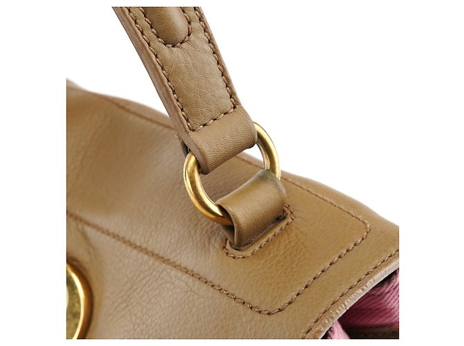 Yves Saint Laurent 289278 Olive Green Pink Muse Two 2-Way Bag - vista 8
