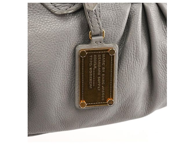 Marc by Marc Jacobs Borsa 2-Way Classic Q Baby Groovee in pelle grigia - vista 6