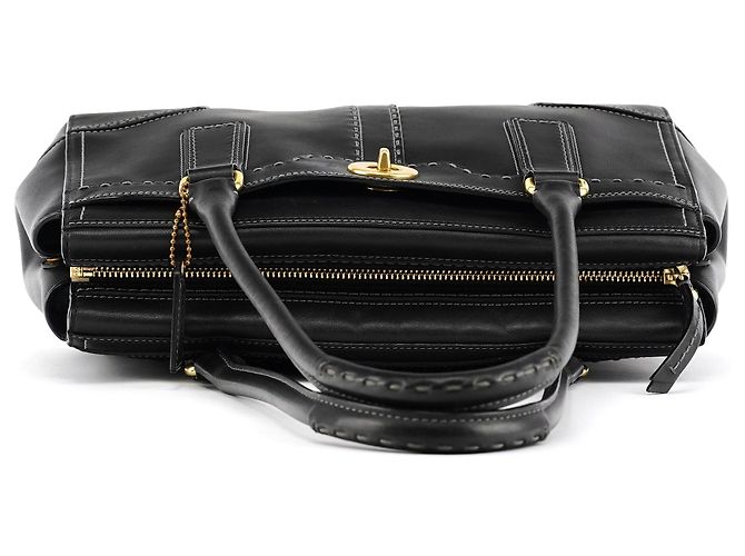 Coach 11547 Borsa tote in pelle nera con chiusura a girevole - vista 4