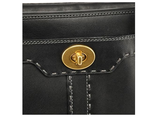 Coach 11547 Borsa tote in pelle nera con chiusura a girevole - vista 6