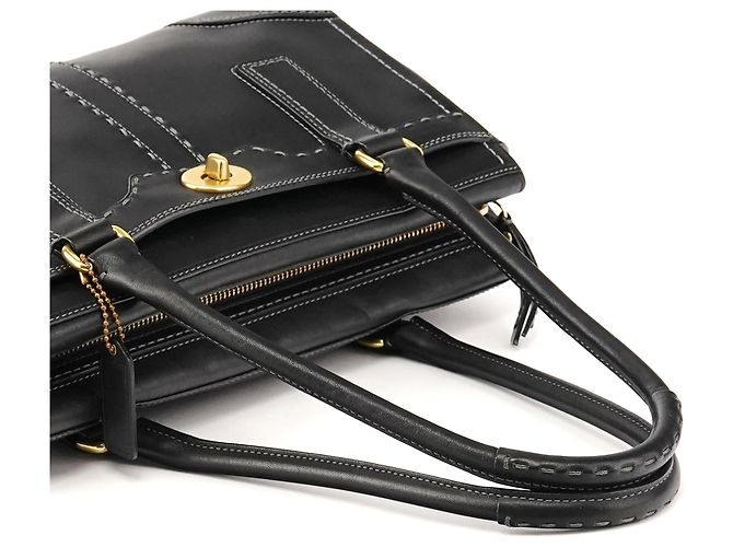 Coach 11547 Borsa tote in pelle nera con chiusura a girevole - vista 9