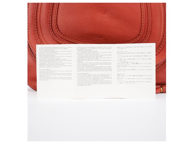 Chloé Borsa a tracolla Marcie in pelle rosso pallido - vista 18