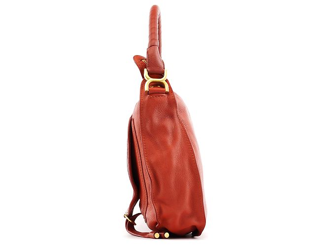 Chloé Borsa a tracolla Marcie in pelle rosso pallido - vista 2