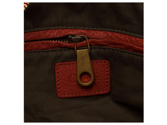 Chloé Borsa a tracolla Marcie in pelle rosso pallido - vista 20