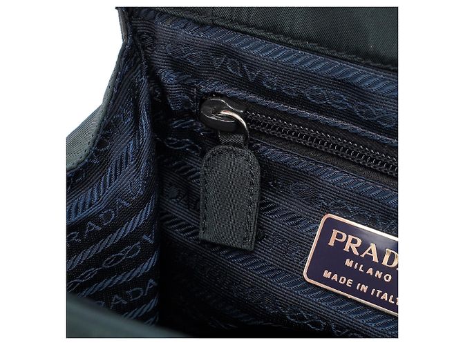 Prada Borsa City Tote in Tessuto blu navy - vista 14